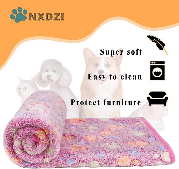 Dog Blankets for Small Medium Dogs Washable, 3 Pack Pet Blanket Washable 30" x 20", Fuzzy Soft Puppy Throw Cover for Kennel Crate Bed - Image 7