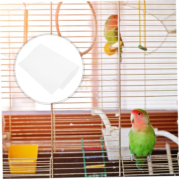 KESYOO 100pcs Bird Cage Liner Disposable Absorbent Liners for Parrot Cages Moisture-Resistant Clean-up Fecal Pads for Birdcage Care - Image 3