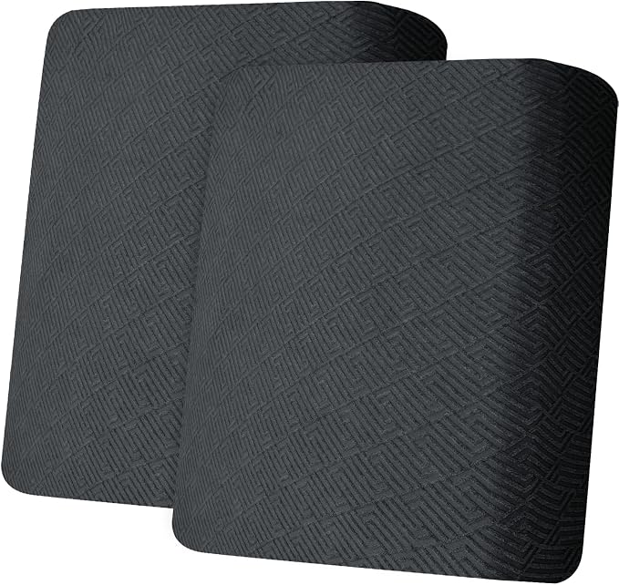 XINEAGE Large Couch Cushion Covers Seat Cushion Cover Thick Stretch Sofa Slipcovers 2 Piece Individual Couch Covers with Elastic Bottom(2 XL Seat Cushion/Backrest,Dark Gray) by XINEAGE