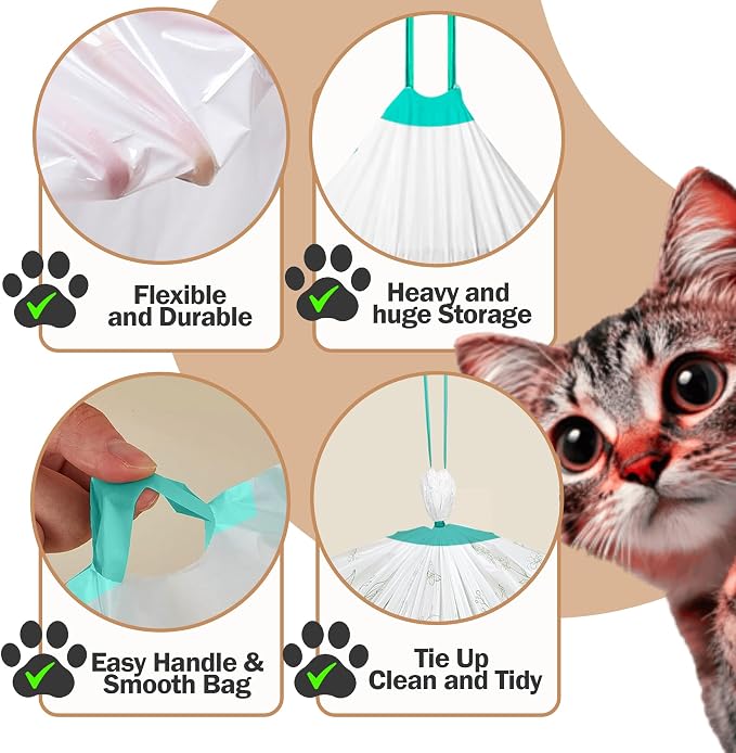 50 Count Jumbo Litter Box Liners, 36x19 Inches – Extra Thick, Heavy Duty - Image 5