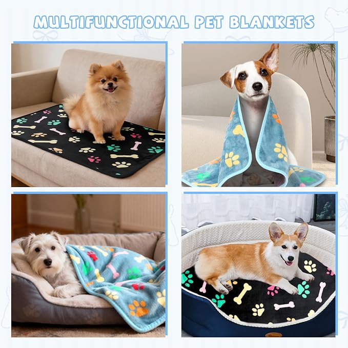 YUEPET 2 Pack Waterproof Dog Blanket, Washable Puppy Blanket for Small Dogs | Bed Couch Sofa Protector, Waterproof Inner Layer, Soft Fleece Flannel, 23 x 16 in, Machine Washable, Small Dogs and Cats - Image 7