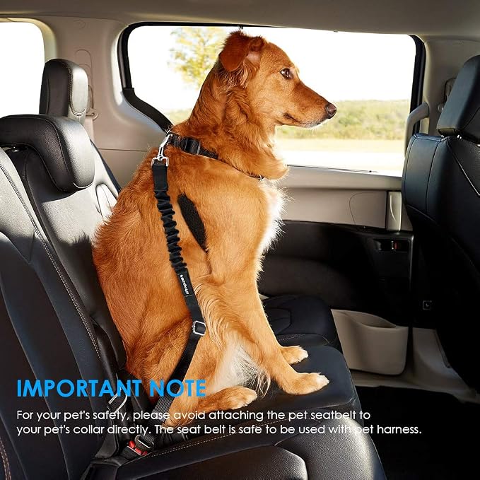 URPOWER Waterproof Dog Seat Covers with Door Protector & 2 Pack Elastic Dog Seat Belt - Image 7