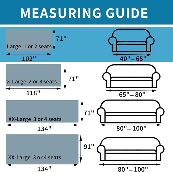 HAOMAIJIA Non Slip Couch Cover Sofa Covers for 2 Cushion Couch Washable sectional Couch Covers for Dogs pet Furniture Protector Couch Cover Blanket for Living Room (My-Black, 71"x102") - Image 4