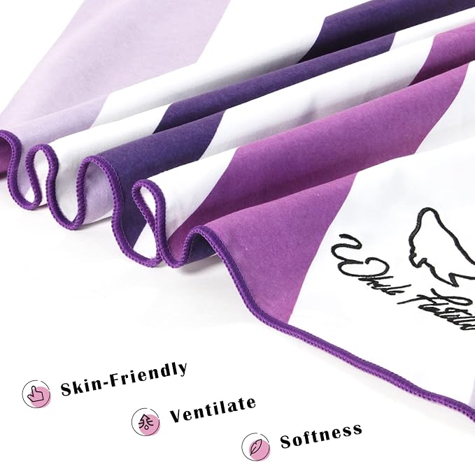 Whale Flotilla Large Quick Dry Beach Towel (30"x60"), Microfiber Sand-Free Beach Towels, Super Absorbent Compact Pool Travel Accessories, Purple - Image 8