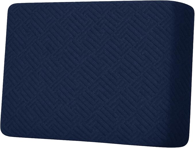 XINEAGE Couch Cushion Covers,Loveseat Seat Slipcovers for Pets,Non Slip Sofa Seat Cover Washable,Sofa Slipcovers with Elastic Bottom(1 Piece Loveseat Cushion Cover,Navy Blue) by XINEAGE