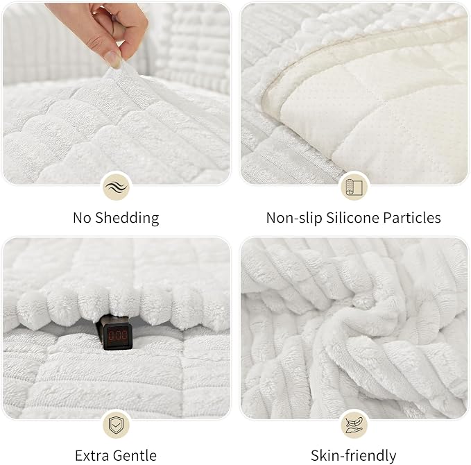 Couch Cover for Dogs,Washable Non-Slip Pet Friendly Sofa Protector | Thick Flannel Sofa Cover,Nonslip, Washable,Anti-Pilling,Pet Friendly,for Dogs & Cats,Cozy Protect Against Fur,27.6" x 70.9" - Image 5