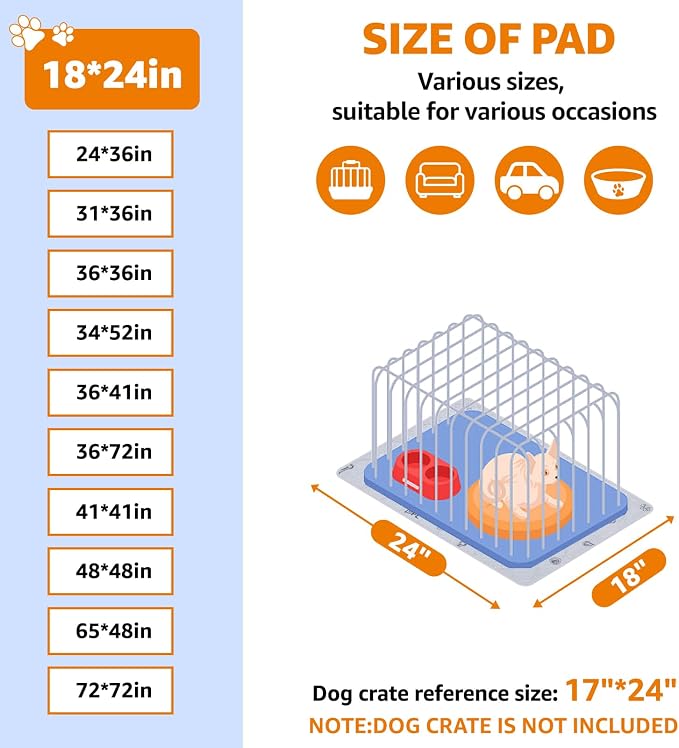Washable Dog Pee Pads for Puppy, 4 Pack Puppy Pads Washable Pee Pads for Dogs, Absorbent Reusable Whelping Pads Dog Mats for Floor Protector, Couch Cover, Crate, Puppy Training 18x24 - Image 5