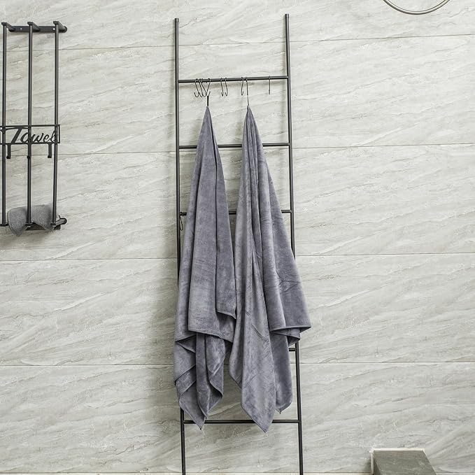 JML Microfiber Bath Towels with Hanging Loop, 30" x 60", 6 Pack | Soft, Absorbent, Lint Free, Fade Resistant, Quick Drying Towels for Body, Adult, Aquamarine - Image 3