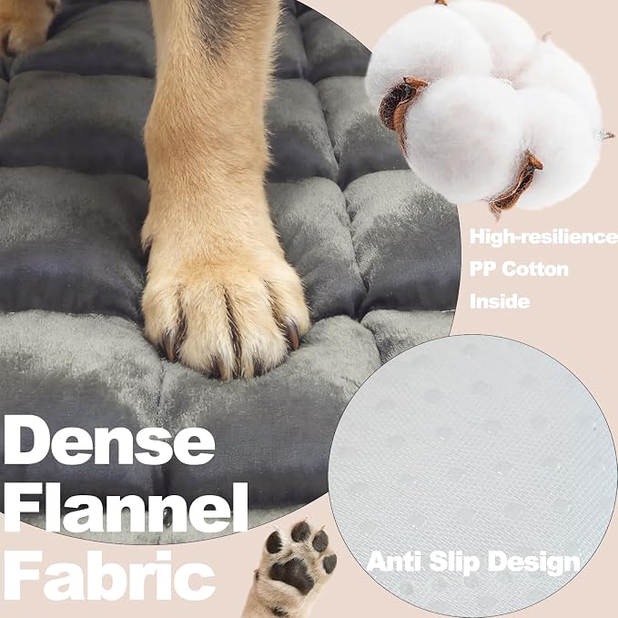 Dog Car Seat Cover for Back Seat, Sliver Gray Flannel Pet Bed Mat, Non-Slip Waterproof Bottom, Washable Dog Bed & Seat Protector for Cars SUVs Trucks, Fits Backseat Extenders - Image 2
