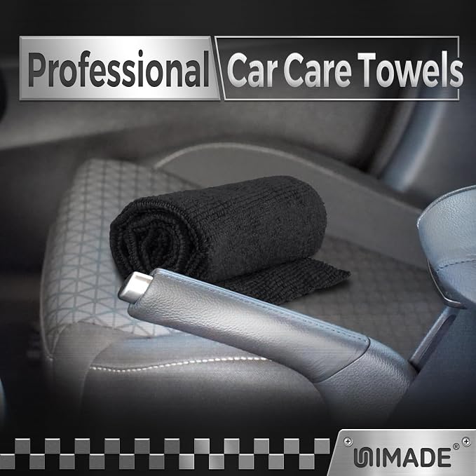 UNIMADE Microfiber Cleaning Cloth, 100 Pack Microfiber Towels for Cars | Commercial Grade Work Rags Bulk Detailing Cloth for Automotive Bar Mechanic Garage Housekeeping, 11.5"x 11.5", Grey - Image 4