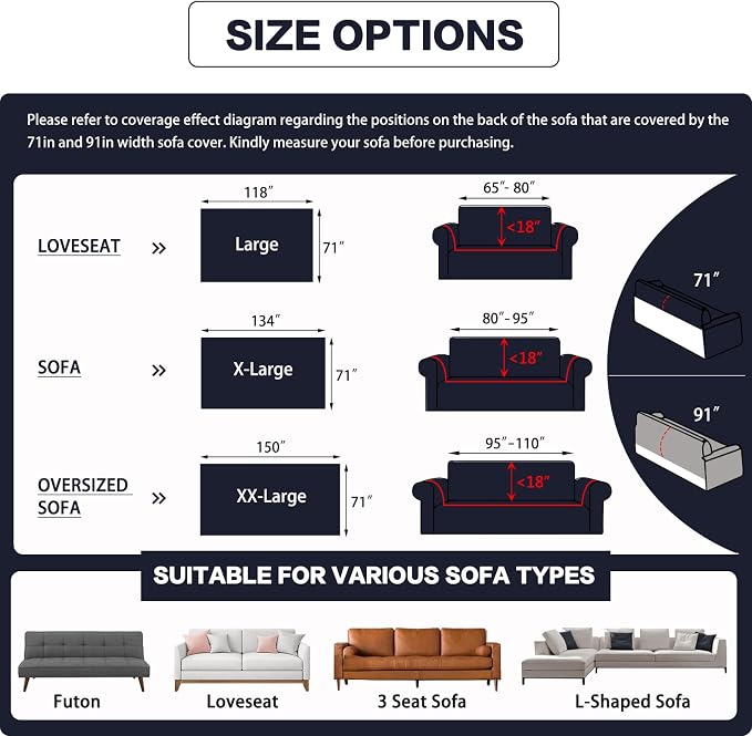 DREAMINGO Navy Blue Couch Cover Thick Chenille Couch Cover Blanket for 3 Cushion Washable Pet Furniture Protector Extra Large Sofa Slipcover 71x150 Inch for 3 Seater Sofa - Image 2