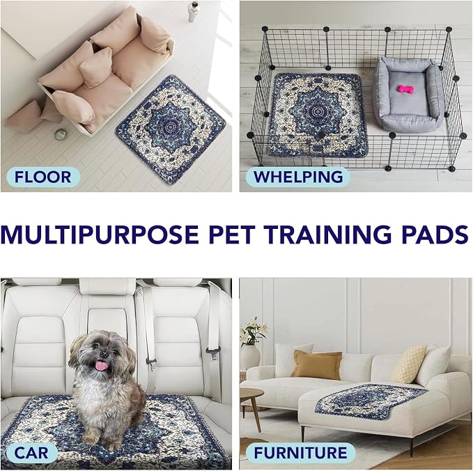 PUPIBOO Washable Pee Pads for Dogs and Cats - Super Absorbent Reusable Puppy Training Pads - 100% Waterproof, Leak-Proof & Non-Slip Whelping Pads for Pet Housebreaking - Image 2