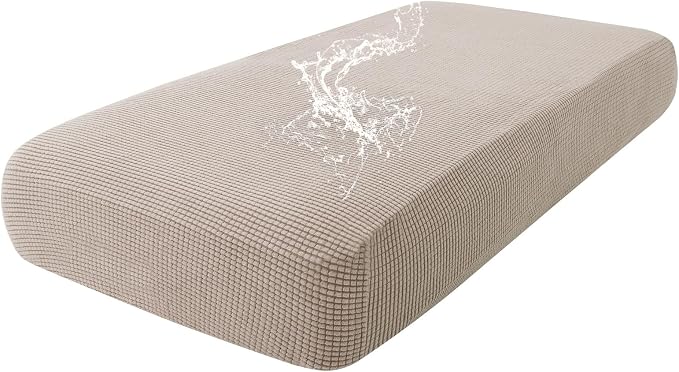 hyha Waterproof Couch Cushion Covers for Pets, Non Slip Sofa Seat Cover | Stretch Jacquard Fabric, Elastic Bottom, Non Slip Fit, Waterproof Protection, Pet Hair Protection (1 Piece for Medium) by hyha