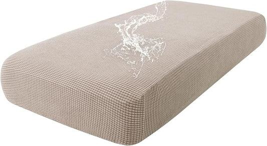 hyha Waterproof Couch Cushion Covers for Pets, Non Slip Sofa Seat Cover | Stretch Jacquard Fabric, Elastic Bottom, Non Slip Fit, Waterproof Protection, Pet Hair Protection (1 Piece for Medium) by hyha