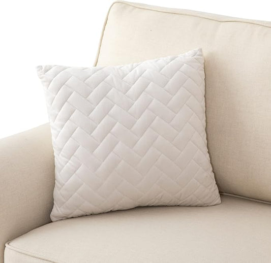 Eismodra Throw Pillows,Couch Cover,Sofa Cover,Sectional Couch Covers for 3 Cushion Couch,Sofa Slipcovers for Dogs Cats Pet Loveseat Recliner Leather L Shaped,White 18 x 18 Inches (Only 1 Piece) by Eismodra