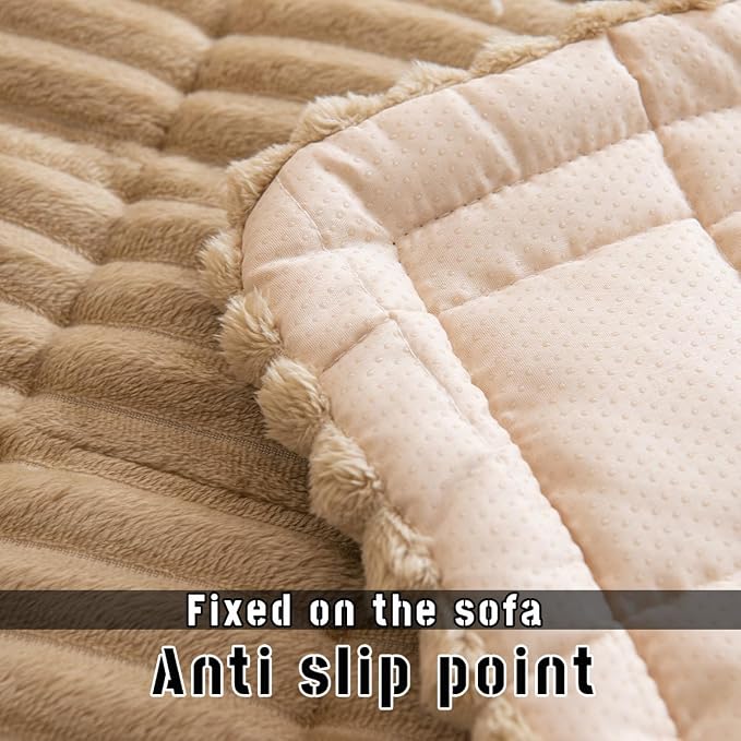 Mitid Sofa Cover Fuzzy Couch Cover for Pet, Couch Covers for Dogs Pets Mat | Washable Non-Slip Sofa Slipcover Cushion Protector Pets Friendly Mat, Dog Couch Cover, Square Couch Covers for Dogs Non Skid - Image 4