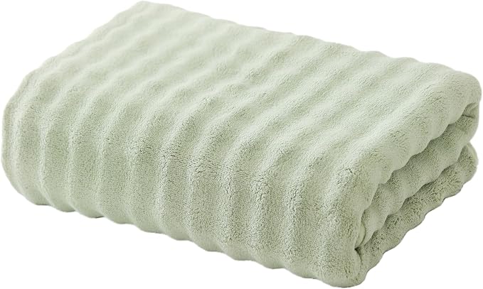 Bath Sheet 40x80 Inches Microfiber Extra Large BathTowel Super Soft Absorbent Quickly Dry Shower Towel for Bathroom (Sage Green,PK 1) by FITIFINE