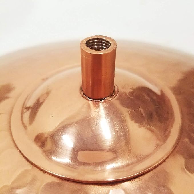 Achla Designs BBHC-01T-RM Hammered Rail Mount Bracket Birdbath, Polished Copper Plated, Black - Image 5
