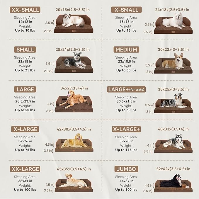 MEKIY Orthopedic Washable Dog Bed with Bolster for Large Sized Dogs | Pillow Support for Neck Relief, Egg Crate Foam, Waterproof Liner, Anti-Slip Bottom, Machine Washable Cover, 38 x 25 Inch - Image 2