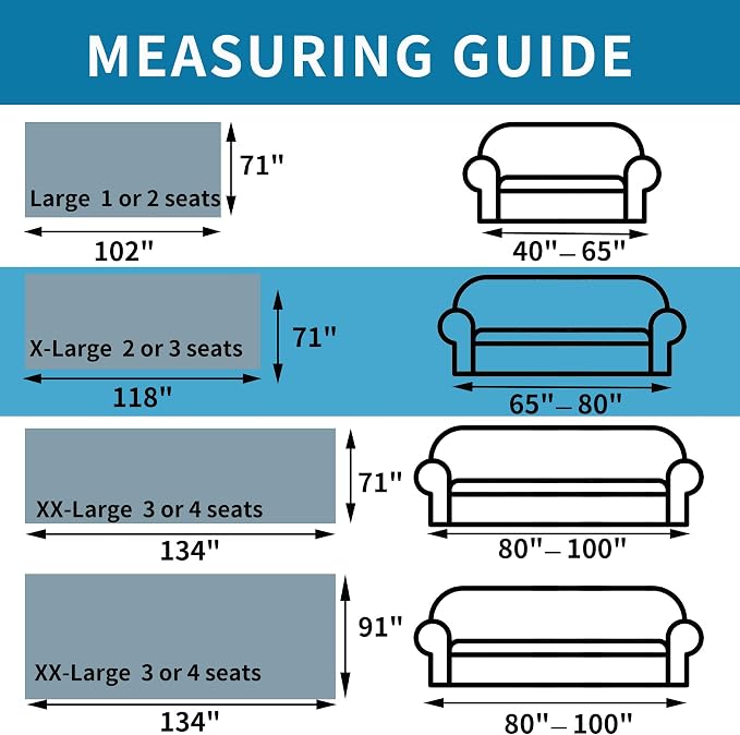 HAOMAIJIA Non Slip Couch Cover Sofa Covers for 3 Cushion Couch Washable sectional Couch Covers for Dogs pet Furniture Protector Couch Cover Blanket for Living Room (TM-Cream White, 71"x118") - Image 4