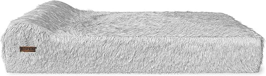 KOPEKS Dog Bed Chew Proof Replacement Cover Memory Foam Beds - Extra Large (Jumbo Size) - Fluffy Grey by KOPEKS+STOREFRONT