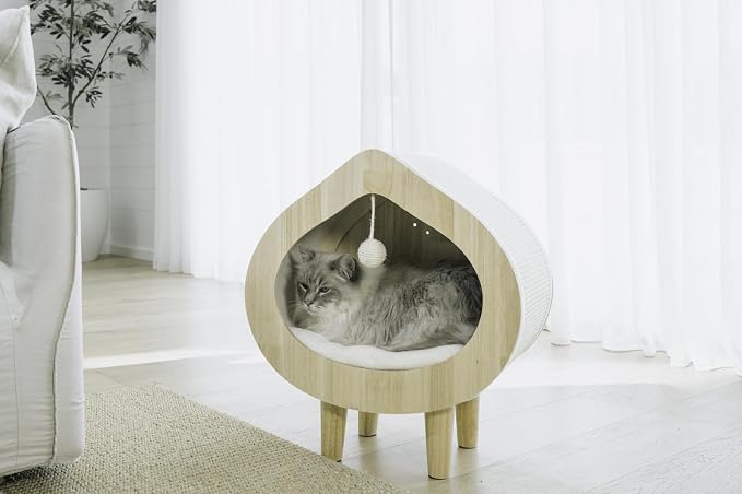Luxury Cat Cave Bed & Scratching Condo for Indoor Cats - Modern & Cozy Cat Beds & Hideout - Kitty Bed & Furniture - No Assembly Required - Image 2