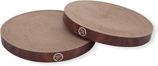 Necoichi Cat Scratcher Bowl Replacement for Indoor Cats - Cat Scratching Lounger with Reversible Usability and Extra Comfort for Lounge, Cardboard Bed Couch / (Regular, Dark Cherry) by NECOICHI