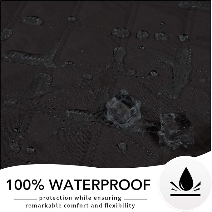 Easy-Going 100% Waterproof Dog Bed Cover, Non-Slip Pet Blanket for Furniture, Washable Couch Cover, Repleasement Sofa Cover (96X82 in,Black) - Image 5