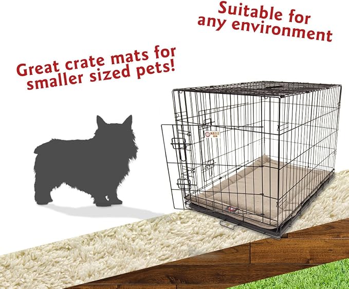 Majestic Pet Orthopedic Memory Foam Dog Crate Mat - Plush Pet Bed Pad for Crates & Kennels | USA Crafted | 24"x18" Villa Pearl - Image 4
