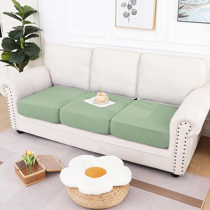 hyha Waterproof Couch Cushion Covers, Anti Slip Sofa Slipcovers for Pets | Waterproof Protection, Thick Jacquard Fabric, Wear Resistant, Anti Slip, Pet Protection (3 Pieces) - Image 5