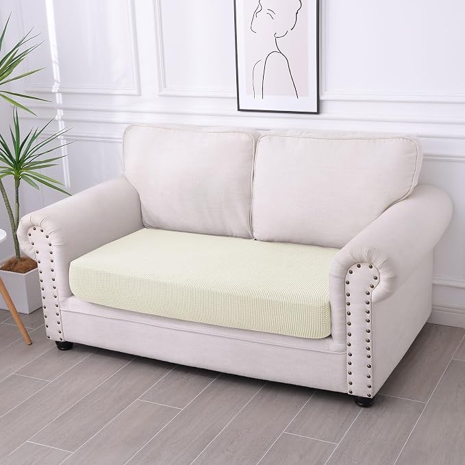 hyha Waterproof Couch Cushion Covers for Pets, Non Slip Sofa Seat Cover | Stretch Jacquard Fabric, Elastic Bottom, Non Slip Fit, Waterproof Protection, Pet Hair Protection (1 Piece for Medium) - Image 8
