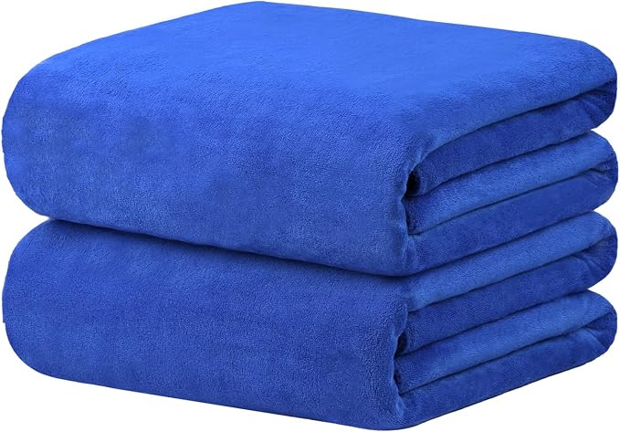 JML Microfiber Bath Sheet Towels Set, 2 Pack, 40" x 80", Dark Blue | Hanging Loop, Soft,Super Absorbent, Fast Drying, Perfect for Shower,Sauna,Yoga,Sport, Fitness,Gym - Image 2