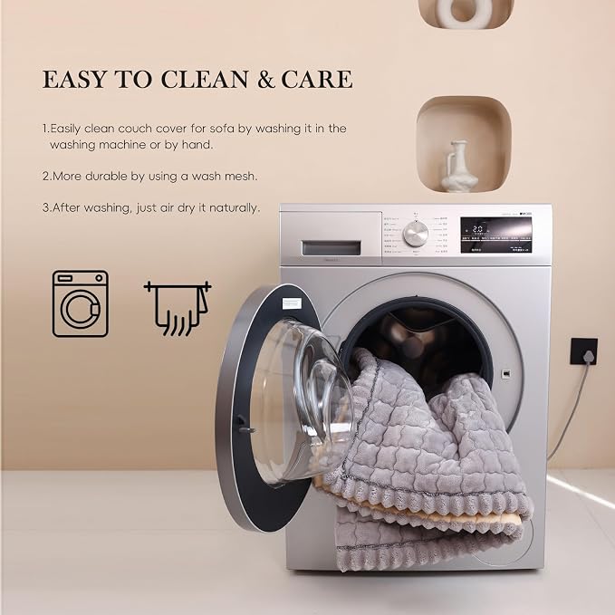 Couch Covers for 3 Cushion Couch Sofa Pet Friendly,Non-Slip Sofa Cover Washable - Image 6