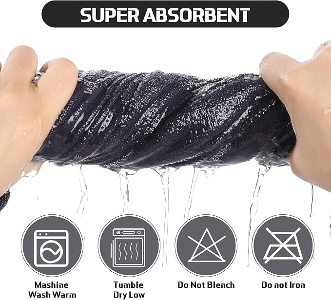 Mixweer 6 Pcs Oversized Bath Towels, 40 x 80 Inch Giant Microfiber Jumbo Bath Sheets Soft Bathroom Microfiber Quick Dry Absorbent Shower Towels for Spa Camping Beach(Dark Gray) - Image 4