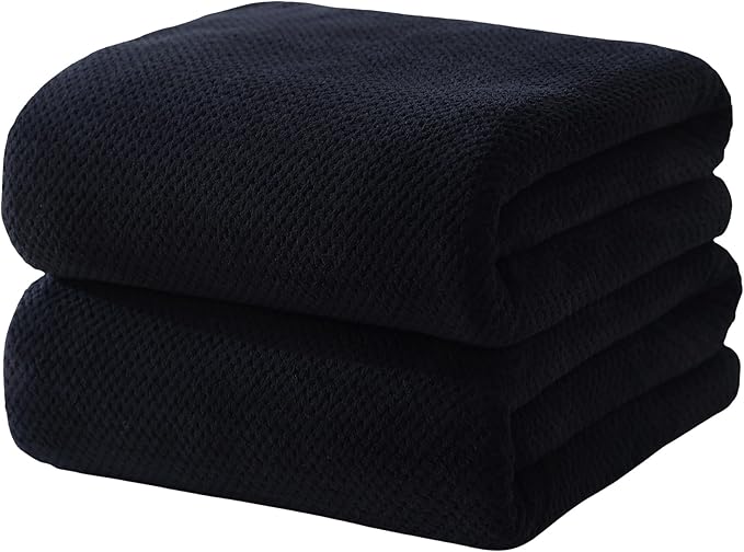 40x80 Inches Bath Sheets Towels for Adults Oversized Bath Towels Extra Large Luxury Super Soft Absorbent Quick Dry Microfiber(Black,2PCS) by Akzpe