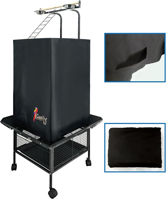 Easily Good Night Bird Cage Cover for Large Bird Cage with Play Top with Storage Pocket, 61" by Easily