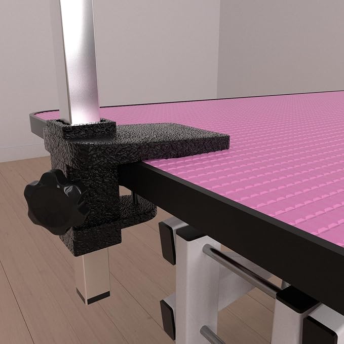 Hydraulic Dog Pet Grooming Table, 42 Inch Heavy Duty Professional Pet Grooming Station 21'' -36'' Height Adjustable for Small Medium Large Dog at Home with Clamps and Grooming Noose, Pink - Image 3