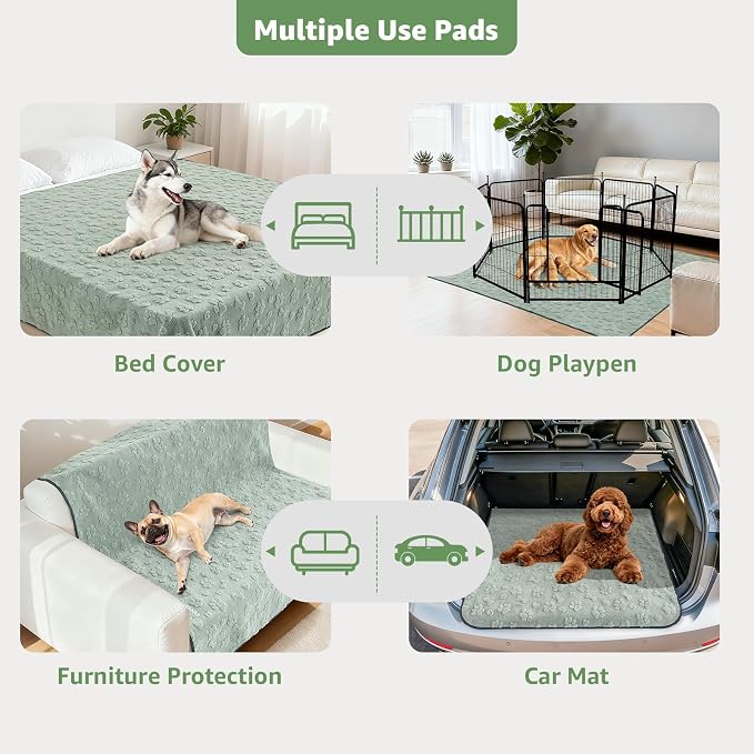 LOOBANI Washable Pee Pads for Dogs,2 Pack Reusable Puppy Pads 31"x36" | Super Absorbent, Waterproof, Leakproof, Non Slip, Soft, For Whelping, Potty Training, Crates, Floors, Beds, Couches, Travel - Image 8