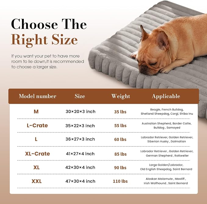 Extra Large Orthopedic Dog Crate Bed with Waterproof Lining | Egg crate foam for joint support. Soft plush surface. Non-slip bottom. Removable & machine washable cover. OEKO-TEX certified - Image 6