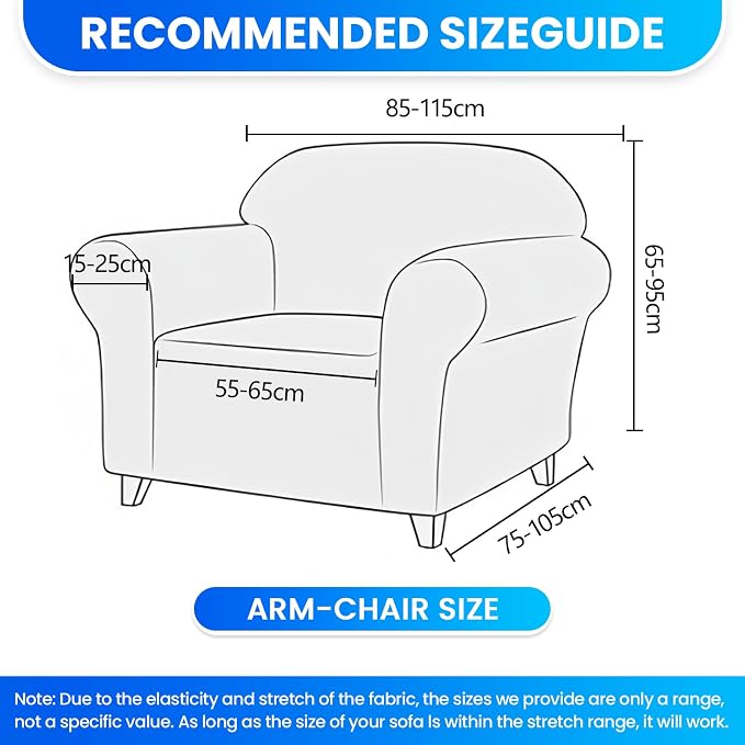Stretch Sofa Cover Non-Slip Washable Furniture Protector | Stretch, 31"-46".Soft, Non Skid Foam, Elastic Bottom, Machine Washable, for Kids & Pets, Couch & Sofa, Pink - Image 3