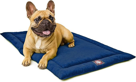 Majestic Pet Orthopedic Memory Foam Dog Crate Mat - Plush Pet Bed Pad for Crates & Kennels | USA Crafted | 30"x21" Villa Navy by MajesticPet