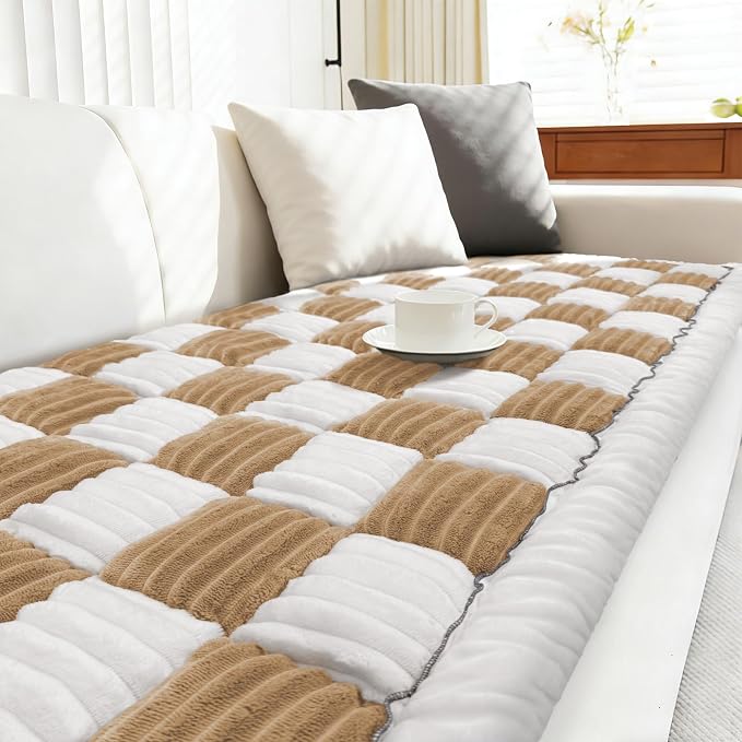 Couch Cushion Cover for dogs Sofa Cover Washable Pet Love Seat Couch Covers for Sofa Slipcover Couch Protector Blanket for Dog Sofa Cushion Covers for Pet Washable Pad Light Brown 70x210cm/27.6x82.7in - Image 8