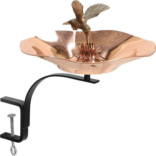 Achla Designs Hummingbird Birdbath with Rail Mount Bracket by ACHLADesignsHomeGarden