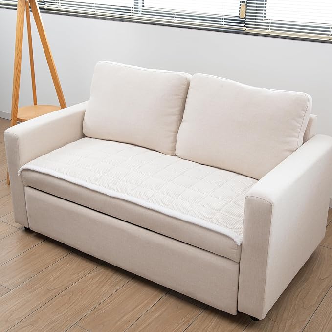 Pet Couch Covers,Couch Cover for Dogs Washable,Anti Slip Dog Sofa Covers Couch Protector Sofa Mat,Seat Cover,Dog Mat,Pet Pad for Furniture 1 Piece (White, 21''x63''/Rectangular) by TAOMOCASTL