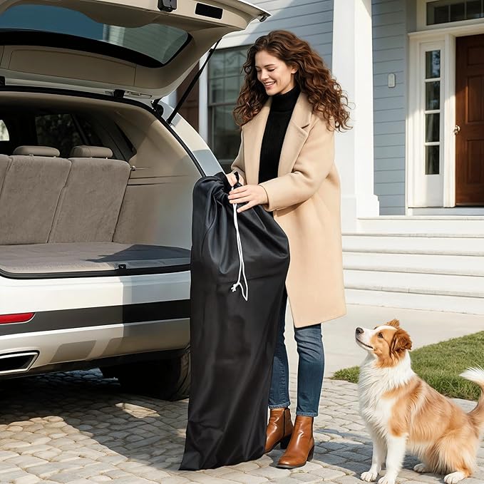 MoNiBloom 4 Wheels Pet Stroller, Easy-Fold Umbrella Shaped Dog Cat Jogger Stroller w/Storage Bag & Visible Mesh for Small/Medium Dogs Cats Sky Blue Polka Dots