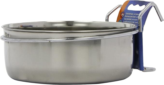 Nobby Stainless Steel Bowl with Clamp, 900 ml, 15 cm - Image 2