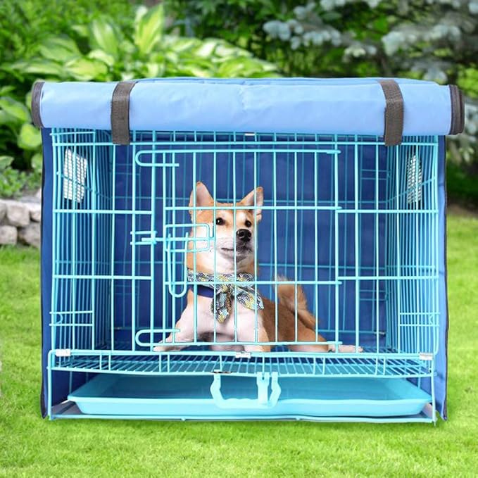 Dog Crate Cover for Wire Crates,Fits Most Dog Crates,Windproof Water-Resistant Oxford Pet Kennel Covers, Provided for Wire Crate Indoor Outdoor Protection,Easy to Put On, Take Off - Image 6