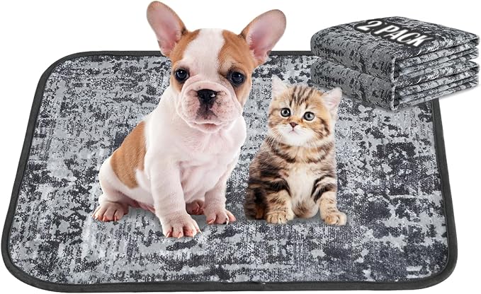 Qeils Washable Pee Pads for Dogs, Reusable Puppy Pads 18"x 24" 2 Pack | Leak-Proof, Super Absorbent Potty Training Pads With Non-Slip Backing For Crates, Floor, Playpen, Whelping & Furniture by Qeils