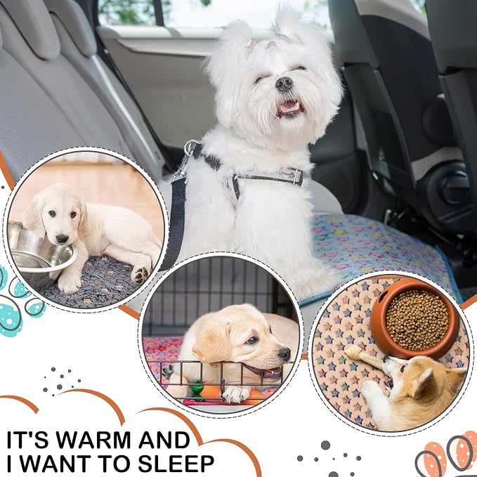 Tudomro 8 Pcs Absorbent Guinea Pig Blankets Washable Small Animal Fleece Bedding Cage Liners Reusable Pet Sleep Mat Pad Cover for Ferret Chinchilla Furniture Protection(Star,16 x 24 Inch) - Image 3