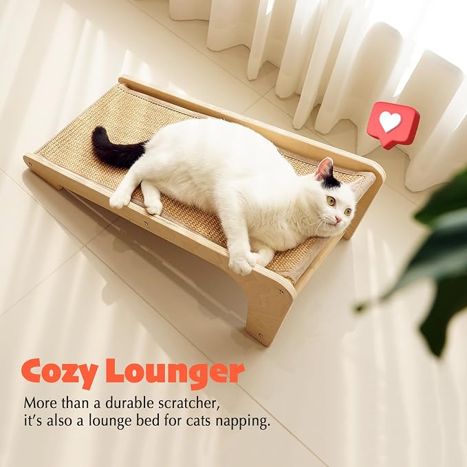 PETKARAY Sisal Cat Scratcher Ramp, L Shaped Scratching Post and Scratch Pad for Indoor Cats, Couch Furniture Protector - Image 6